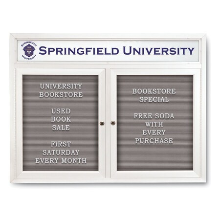 United Visual Products Indoor Enclosed Combo Board, 42"x32", Bronze Frame/Green & Blue Spruce UVCB4232BZ-GREEN-BLSPRU